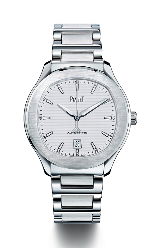 Piaget  Stainless Steel 42 White Dial Stainless Steel Strap