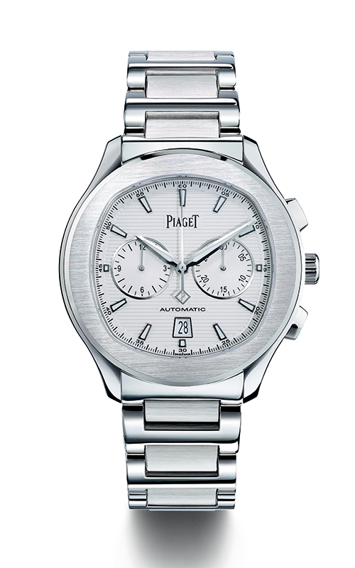 Piaget  Stainless Steel 42 White Dial Stainless Steel Strap