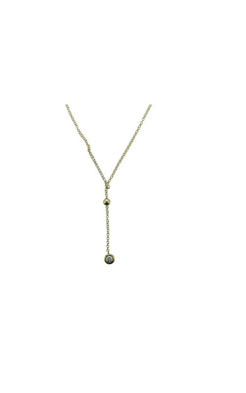 .07CTW;.05CT BEZEL LARIAT PEND