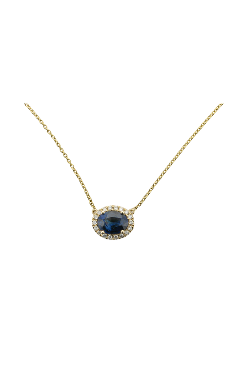 1.45CT SAPP 18=.12CTW SI GH 14KY NECKLACE