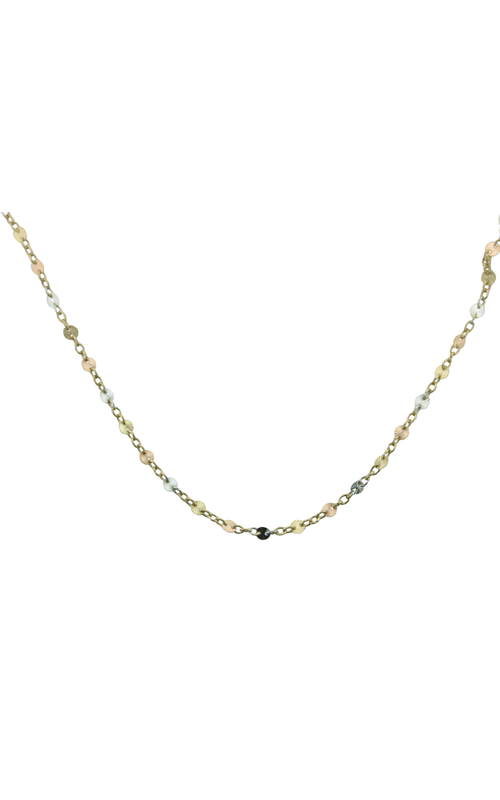 18 MIRROR 14K TRI NECKLACE