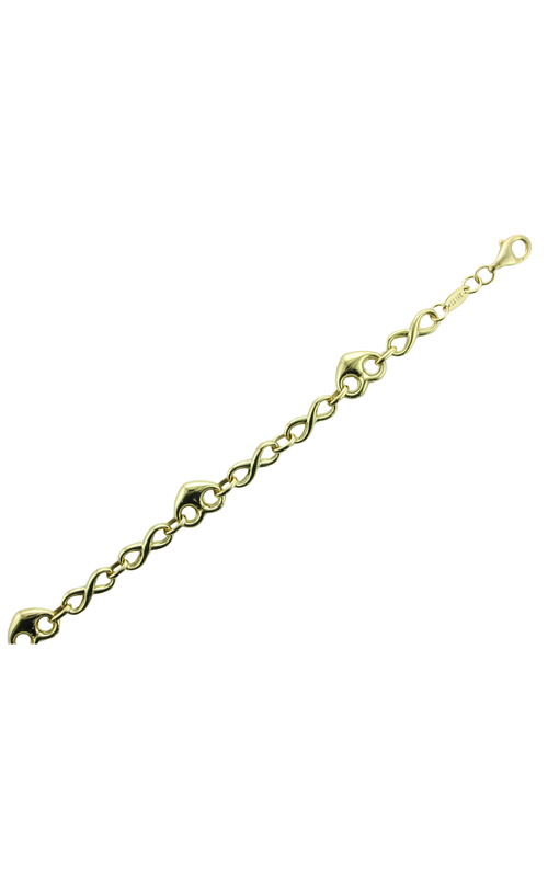 7.25 HEART INFINITY 14KY BRACELET