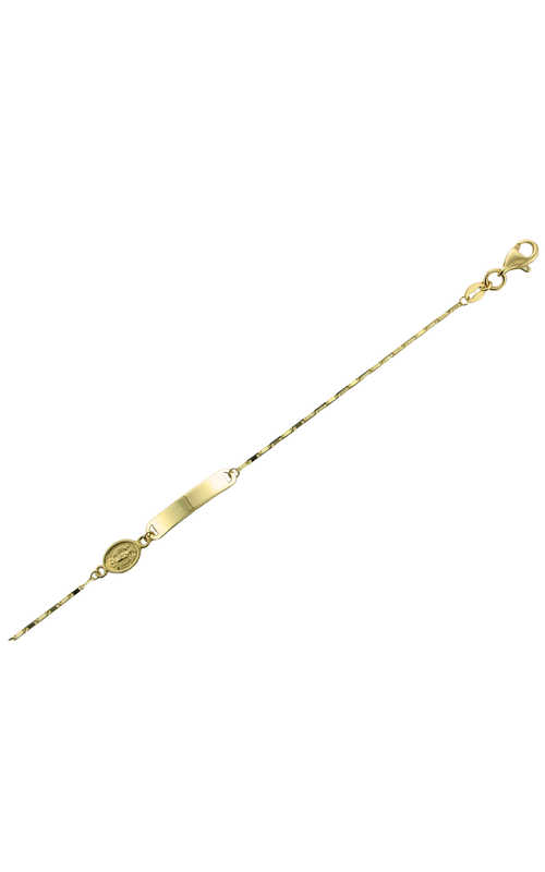 6 ID/MARY CHARM 14KY BRACELET