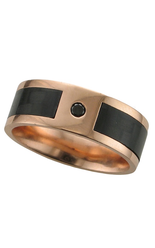 8MM 14KR BLK CARBON F. .07 BLK DIAMOND