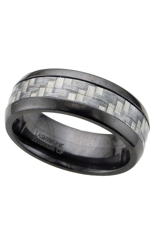 8MM BLK ZIRCONIUM W/4MM CARBON FIBER INLAY BAND