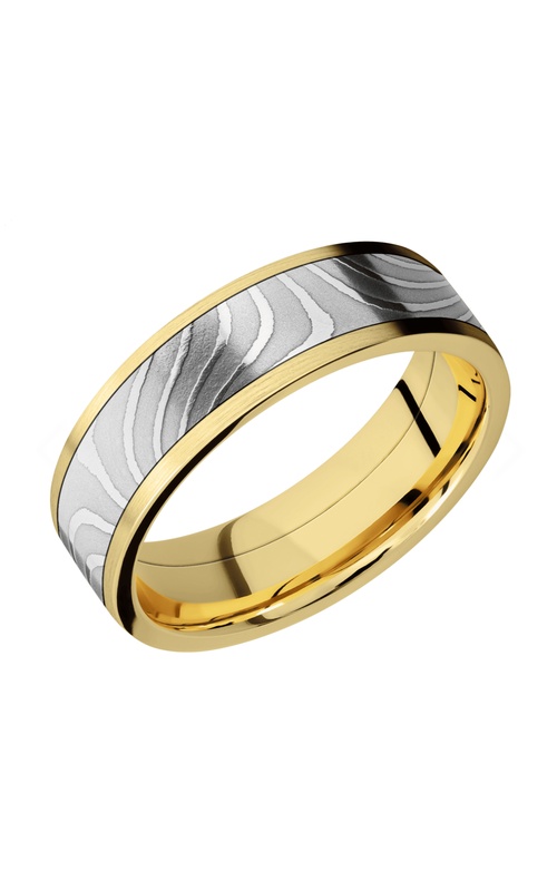 7MM 18KY W/5MM DAMASCUS INLAY BAND 7MM 18KY W/5MM DAMASCUS INLAY BAND