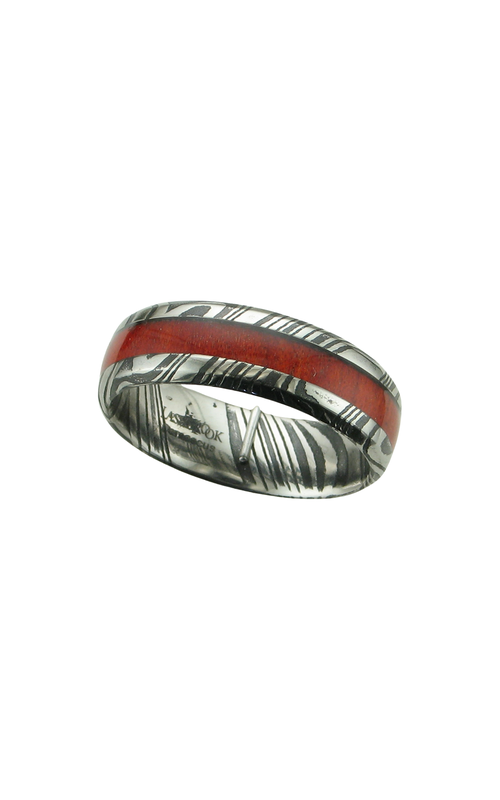 7MM DAMASCUS W/3MM PADAUK INLAY BAND