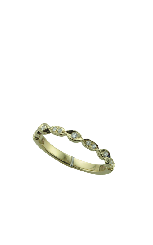 11=.10TW SI2 G-H 14KY PAVE MILGRAIN BAND