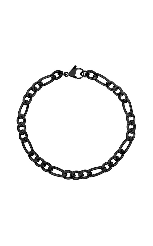 5MM BLACK FIGARO LINK BRACELET 8