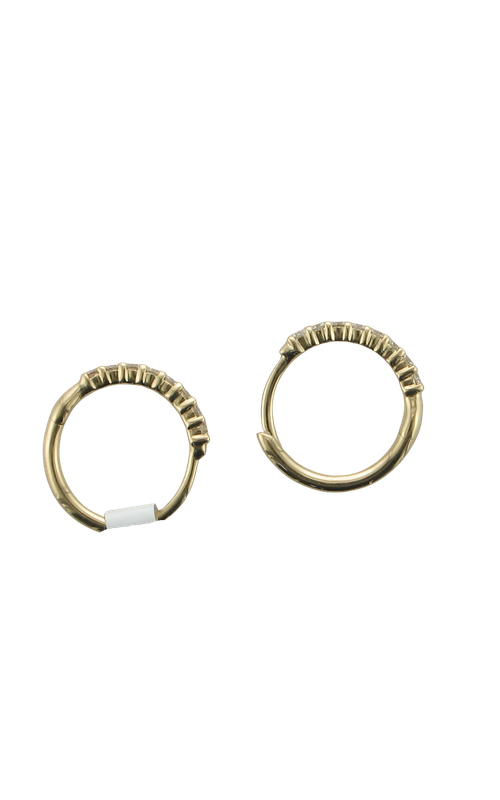 14KY .17CTW TWO ROW HUGGIE