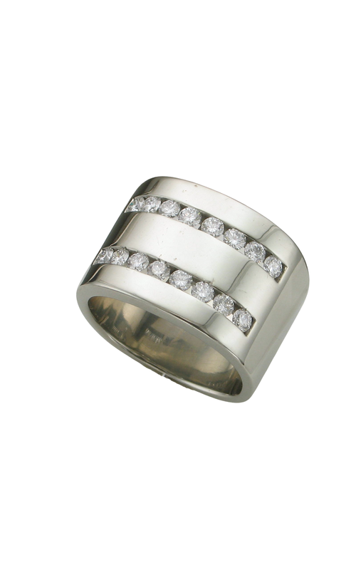 19KW DOUBLE ROW DIAMOND RING