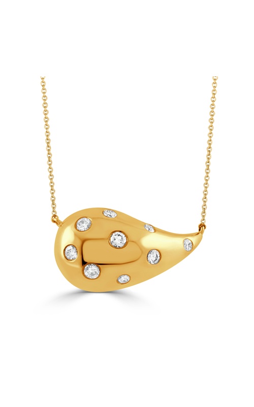 18KY 9=0.32CTW WATER DRIP NECKLACE CENTER