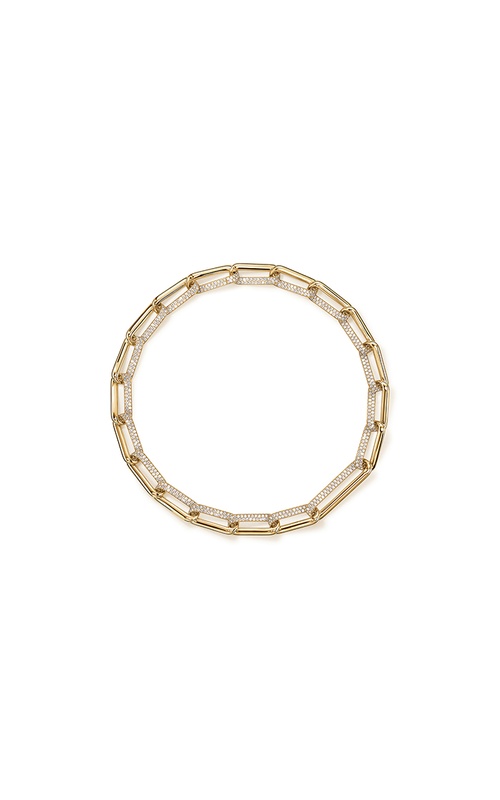 675=9.49CTW VS GH DIAMOND LINK 18KY NECKLACE 17.25