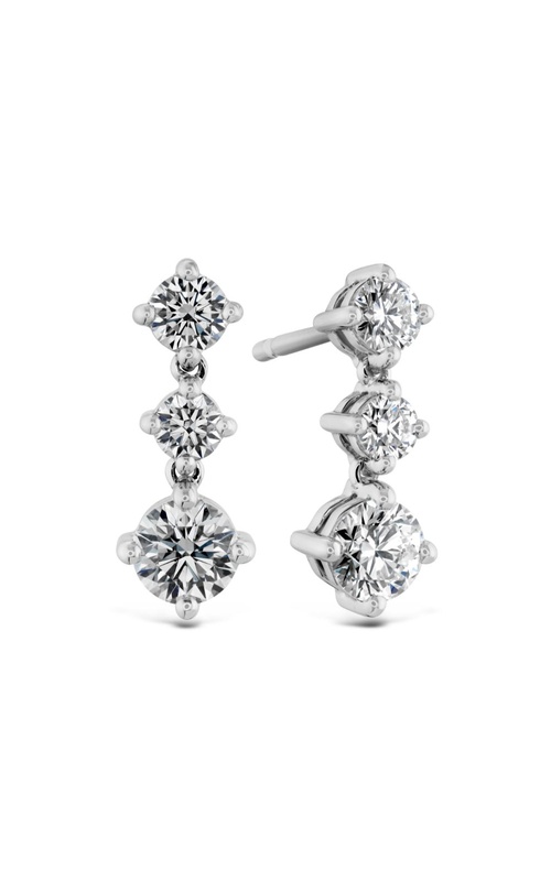 .91-1.01CTW 18KW CASCADE DROP EARRINGS