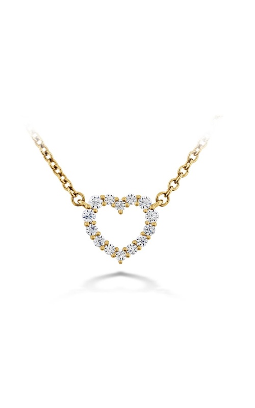 14=.12CTW VS-SI GH 18KY HEART PENDANT NECKLACE