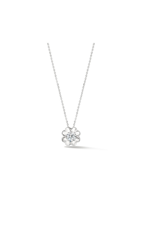 .28CTW VS/GH 18KW CLOVER PENDANT NECKLACE