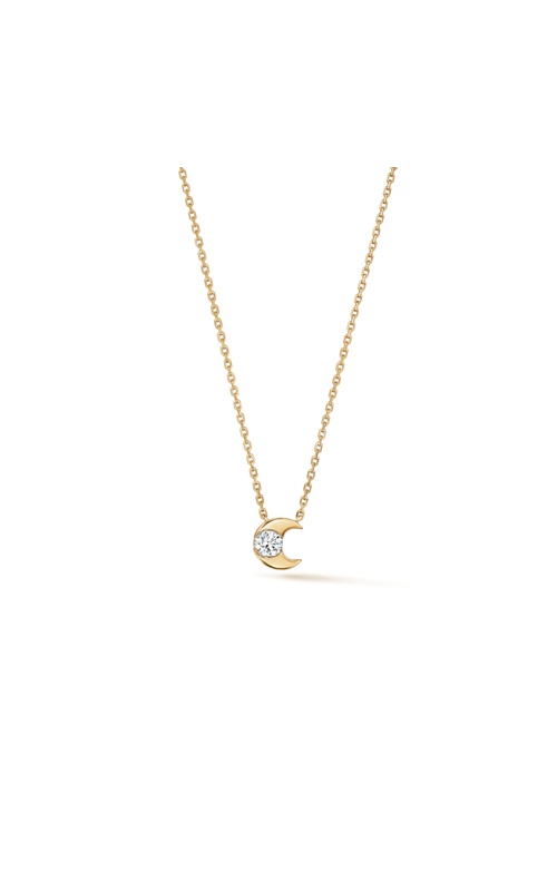 .20CTW VS/GH 18KY HALF MOON PENDANT NECKLACE