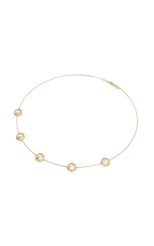 90=.63CTW LAB AURA 10KY DISC NECKLACE