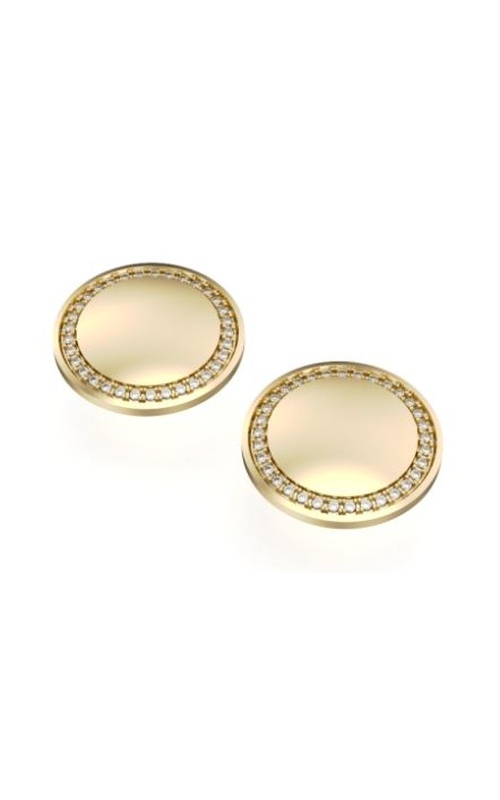 66=.34CTW LAB 10KY AURA STUD DISC EARRINGS 15MM