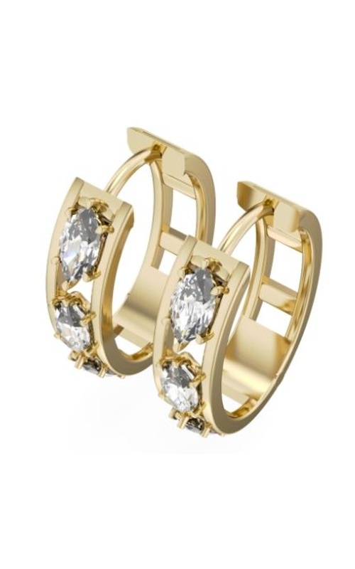 6=.90CTW LAB 10KY HUGGIE EARRINGS