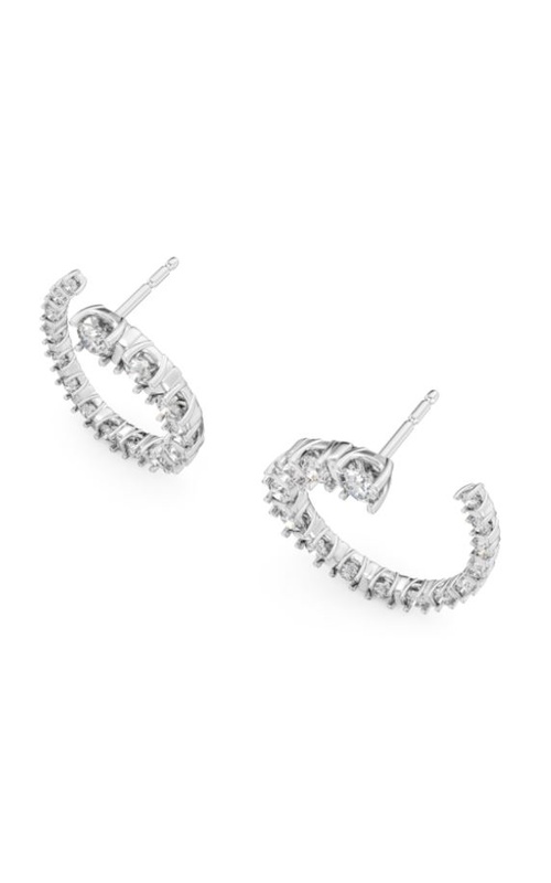 30=.99CTW LAB 10KW 3-QUARTER CIRCLE STUD EARRINGS