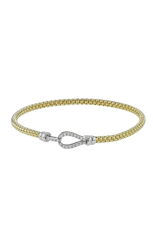 20=.18CTW VS-G 18KYW BANGLE BRACELET
