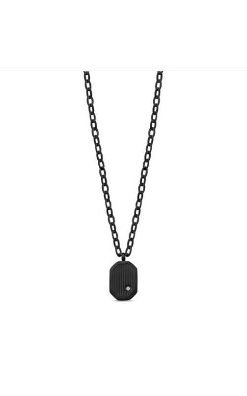 MINIMALIST DOG TAG PENDANT - BLACK
