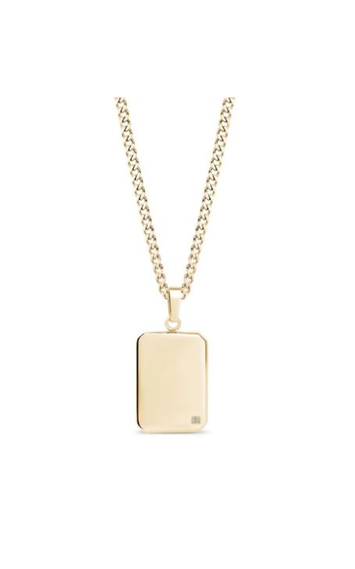 HIGH POLISHED LAB DIAMOND DOG TAG - GOLD