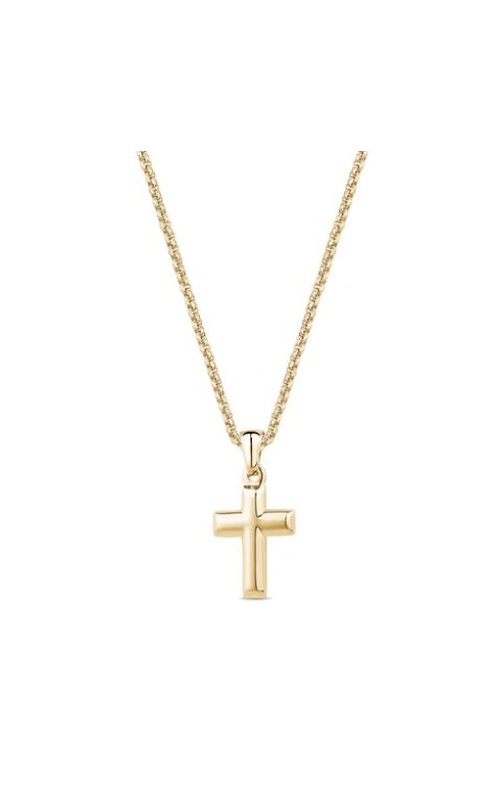 GOLD GUARDIAN CROSS STEEL PENDANT