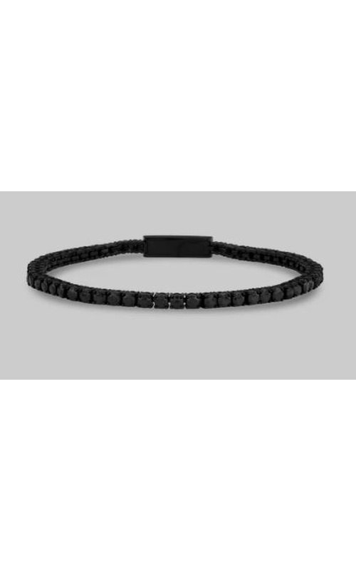 3MM BLACK STEEL C/Z TENNIS BRACELET 8