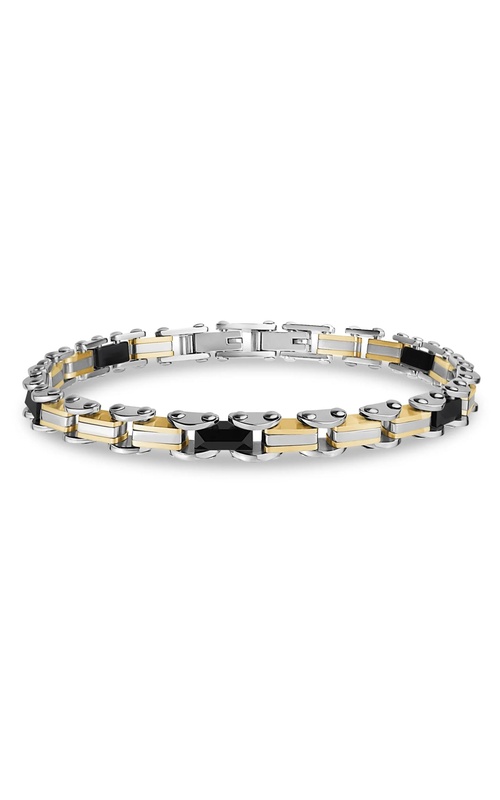 TWO-TONE STEEL & CERAMIC BRACELET