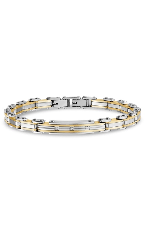 TWO-TONE STEEL & CUBIC ZIRCONIA
