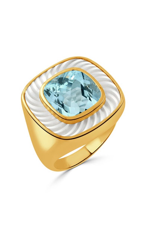 TOPAZ/MOP 18KY RING