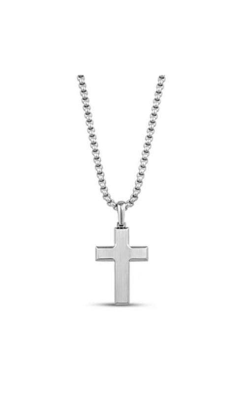 BEVELED EDGE CROSS PENANT