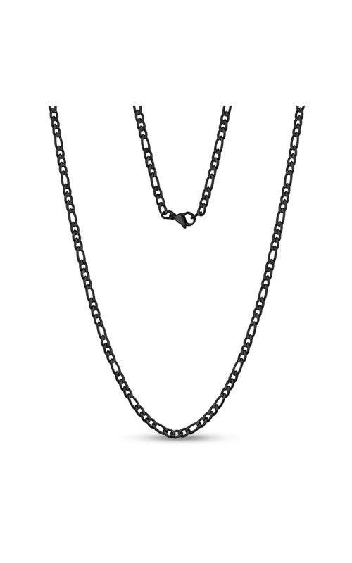 3.5MM BLK FIGARO NECKLACE