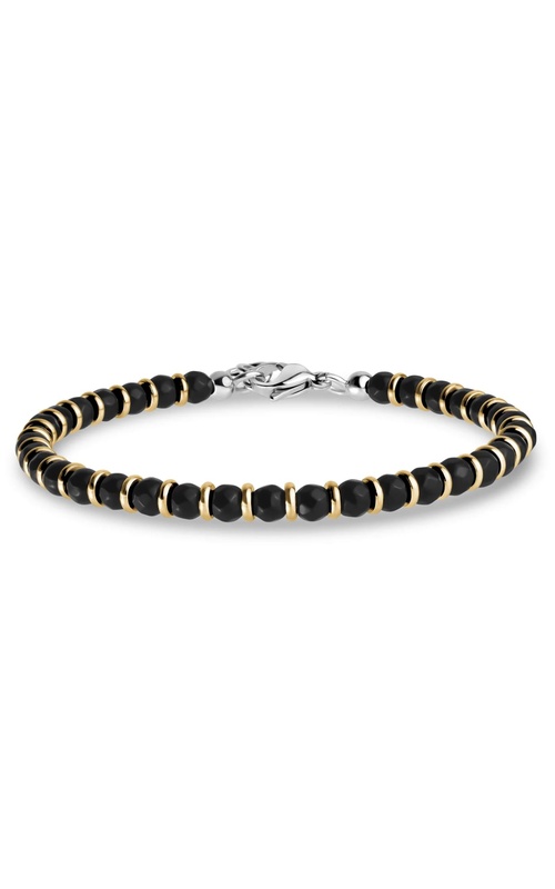 BLACK & GOLD BEAD BRACELET