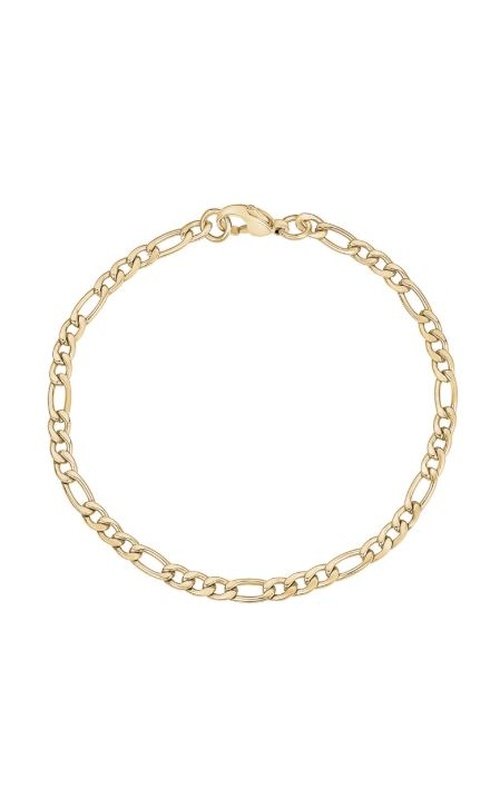 3.5MM GOLD FIGARO LINK BRACELET