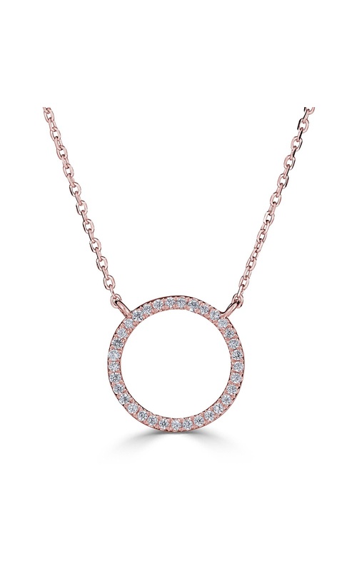 33=.10CTW SI3-I1 GH 14KY OPEN CIRCLE NECKL