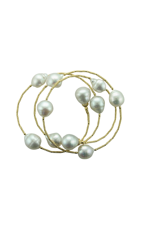 18KW 8MM S.S PEARL BRACELET