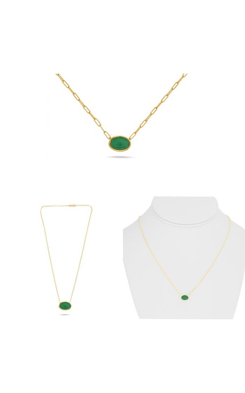 14KY .70CT EM NECKLACE