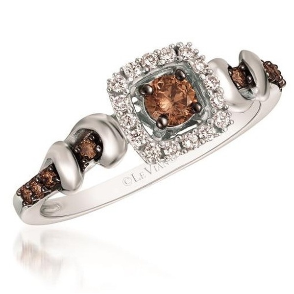LE VIAN CHOCOLATE DIAMOND HALO RING