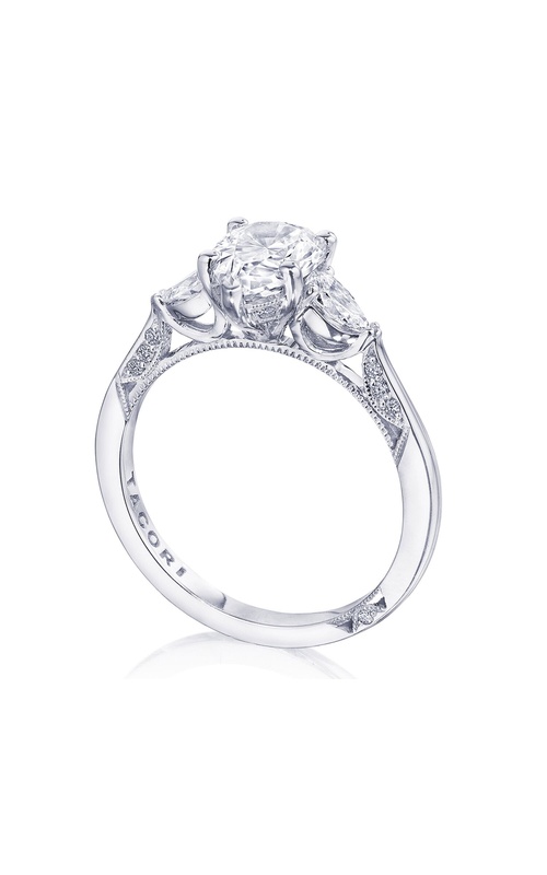 TACORI DIAMOND 3-STONE SEMI MOUNT