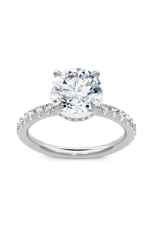 14K White Gold Engagement Ring 64486D-4W-1/2