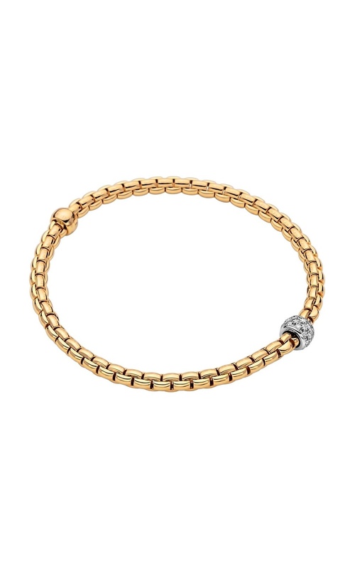 FOPE FLEX'IT BRACELET WITH PAVE DIAMOND RONDEL