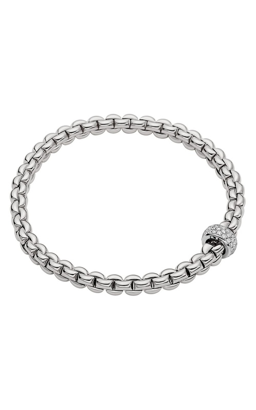 FOPE FLEX'IT BRACELET WITH SINGLE DIAMOND RONDEL