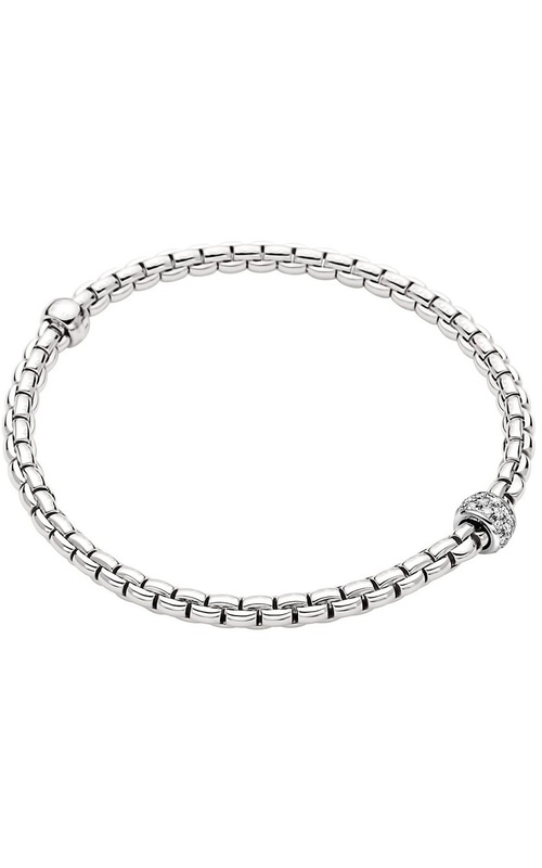 FOPE FLEX'IT BRACELET WITH PAVE DIAMOND RONDEL