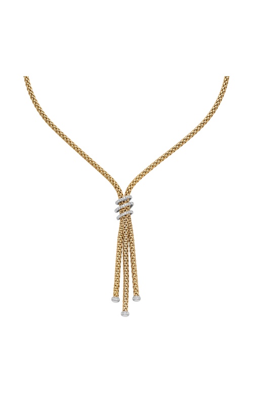 FOPE MESH DIAMOND Y TASSEL NECKLACE