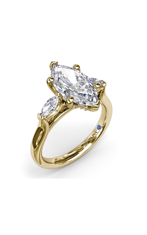 FANA DIAMOND 3-STONE SEMI MOUNT