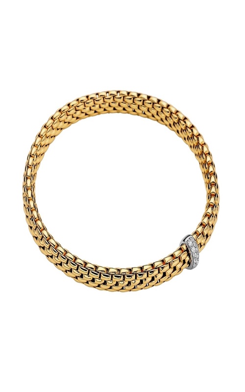 FOPE FLEX'IT BRACELET WITH DIAMOND PAVE RONDEL