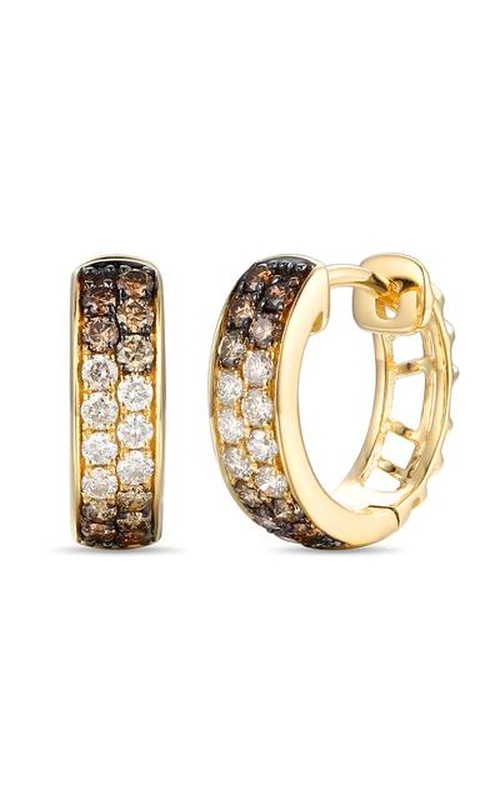 LE VIAN DIAMOND HUGGIE HOOP EARRINGS